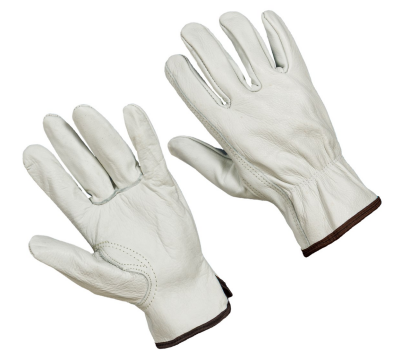 B Grade Full Grain Leather Driver Work Gloves, Keystone Thumb, Slip-On Cuff, Sold by Dozen