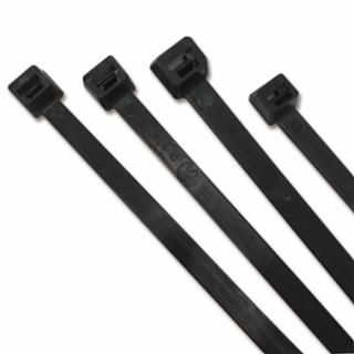 Anchor UV Stabilized Cable Ties, 50 lb Tensile Strength, 11.1 in L, Black, 100 EA/BG