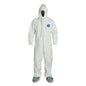 Tyvek® 400 Coveralls, Serged Seams, Attached Hood, Boots, Elas Waist/Wrist/Ankles, Front Zip, Storm Flap, WH, XL, Std