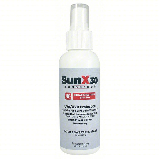 SUNX Sunscreen: 30 SPF, Spray, 4 oz