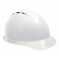 DELTAPLUS USA Hard Hat: White, No Graphics, Pinlock, Polyethylene, Side-Slots, ERB SAFETY, Solid