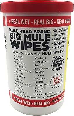 Mule Head Brand Big Mule Degreasing & Cleaning Wipes
