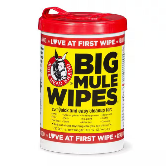 Mule Head Brand Big Mule Degreasing & Cleaning Wipes