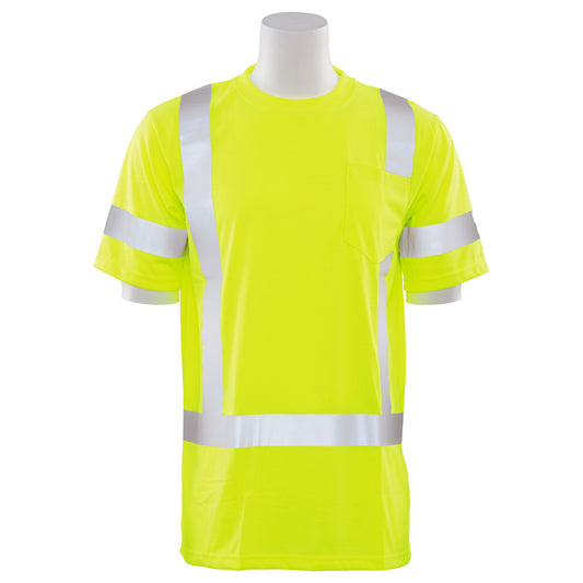 ERB by Delta Plus 9801S Type R Class 3 Short Sleeve Safety Shirt - Yellow/Lime
