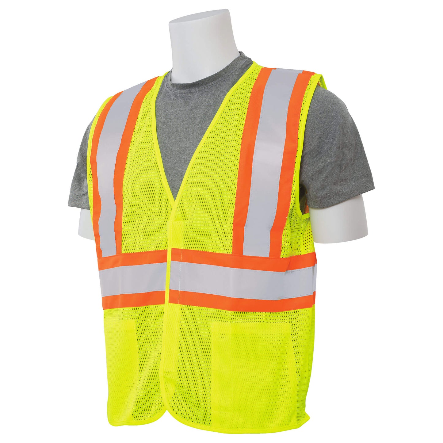 ERB by Delta Plus S382 Type R Class 2 Two-Tone Mesh Safety Vest - Yellow/Lime