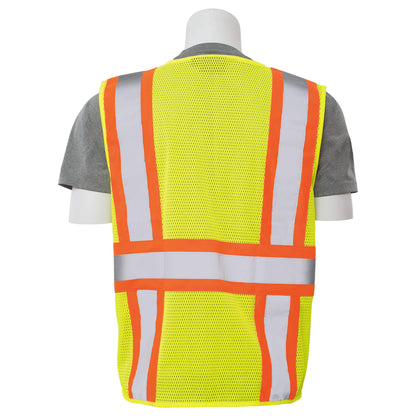 ERB by Delta Plus S382 Type R Class 2 Two-Tone Mesh Safety Vest - Yellow/Lime