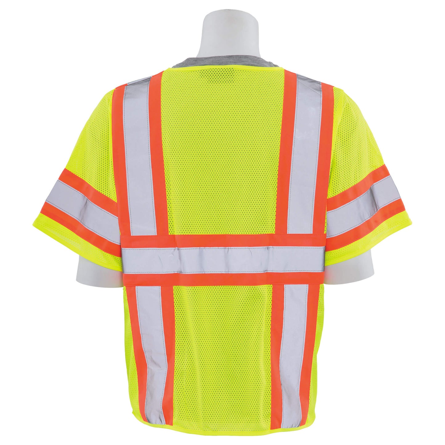 ERB by Delta Plus S683P Type R Class 3 Mesh Two-Tone Safety Vest with Zipper - Yellow/Lime