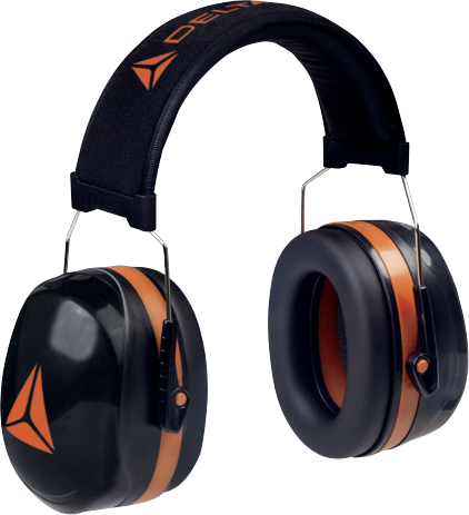 Delta Plus Magny Cours 2 Over-the-Head Hearing Protection Earmuffs, Foldable, Adjustable Headband