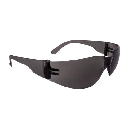 RADIANS Safety Glasses: Gray Lens, Frameless, Anti-Fog, Gray Frame, Mirage