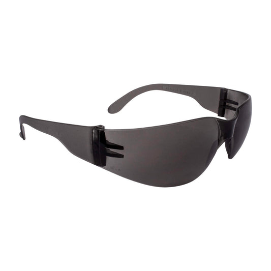 RADIANS Safety Glasses: Gray Lens, Frameless, Anti-Fog, Gray Frame, Mirage