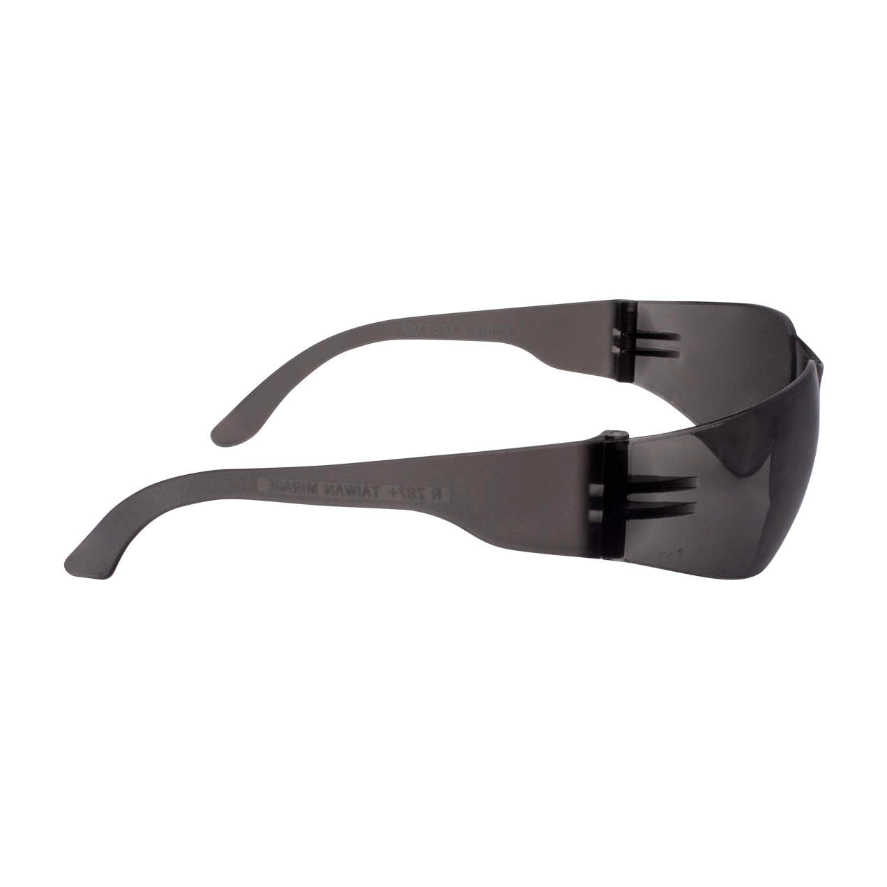 RADIANS Safety Glasses: Gray Lens, Frameless, Anti-Fog, Gray Frame, Mirage