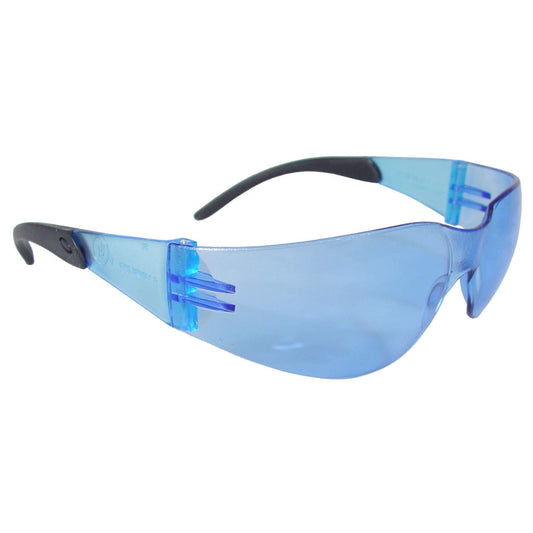 Radians MRR1B0ID Mirage Safety Glasses Light Blue Rubber Temple Pack of 12