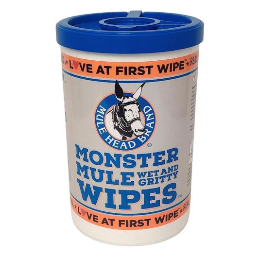 Mule Head Brand Monster Mule Wet and Gritty Wipes™ 10"x12" Heavy Duty Textured Cleaning Wipe, 72 Count