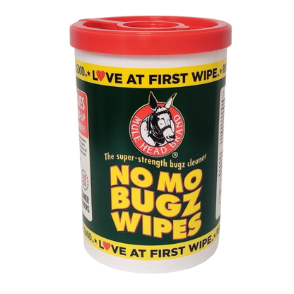 Mule Head Brand No Mo Bugz Wipes 10"x12" Heavy Duty Cleaning Wipe, 72 Count
