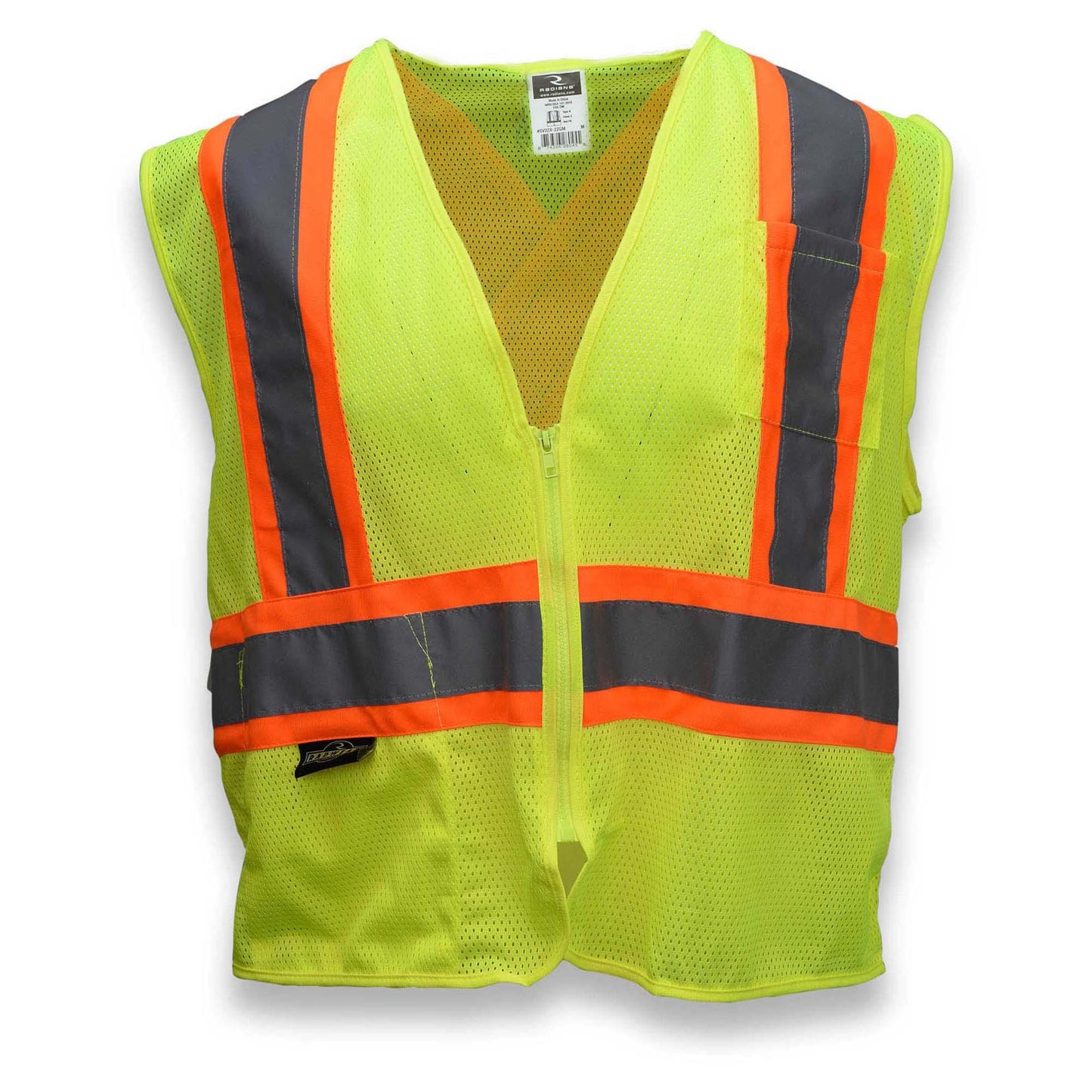 Radians SV22X-2ZGM Type R Class 2 Mesh Two-Tone X-Back Safety Vest - Yellow/Lime