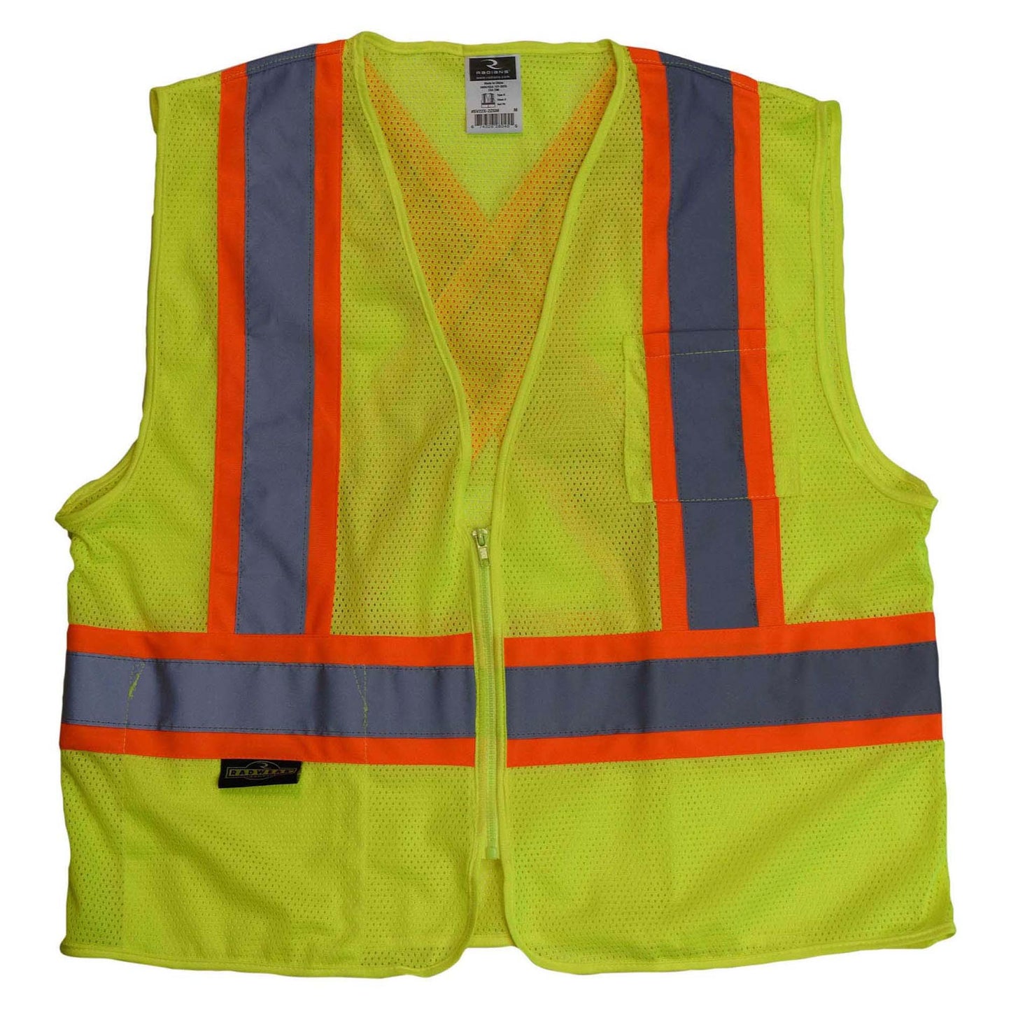Radians SV22X-2ZGM Type R Class 2 Mesh Two-Tone X-Back Safety Vest - Yellow/Lime