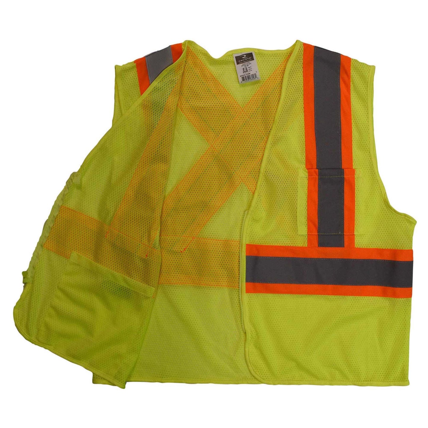 Radians SV22X-2ZGM Type R Class 2 Mesh Two-Tone X-Back Safety Vest - Yellow/Lime