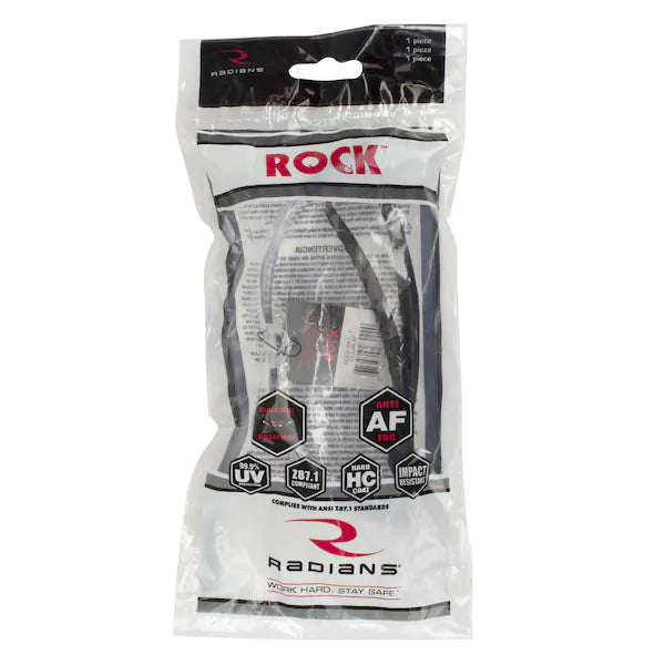 Radians RK1-11 Rock Safety Glasses - Black Frame - Clear Anti-Fog Lens