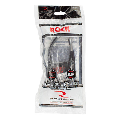 Radians RK6-21 Rock Safety Glasses, Silver Frame, Smoke Anti-Fog Lens Pack of 12
