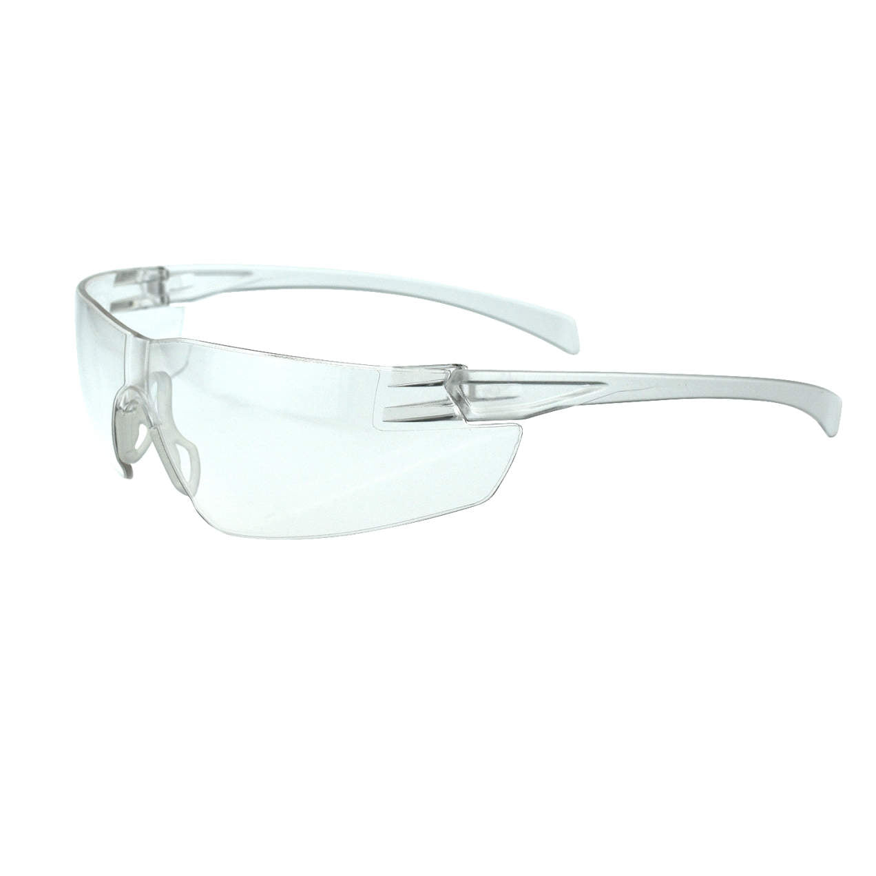 Radians SE1-10 Safety Glasses  Rubber Nosepiece, Clear Frame, Clear Lens Pack of 12