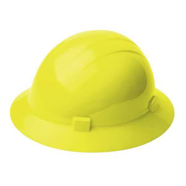 Delta Plus Hard Hat, Americana, Polyethylene, 4 Point Ratchet, Type 1, Class E, Hi-Vis Yellow