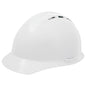 ERB 19251 Americana Hard Hat Vented with Accessory Slots and 4-Point Slide-Lock Suspension, White