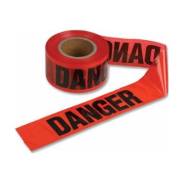 Anchor Brand red DANGER barricade tape 3 inch by 1000 foot roll