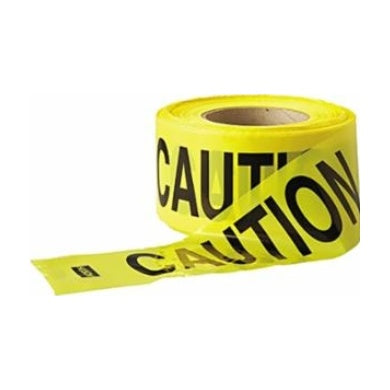 Anchor Brand yellow CAUTION barricade tape 3 inch by 1000 foot roll