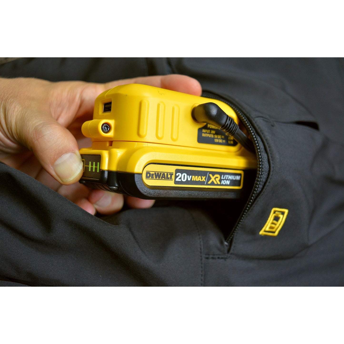 DEWALT Men's Heated Soft Shell Jacket Bare Black