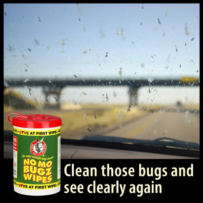 Mule Head Brand No Mo Bugz Wipes 10"x12" Heavy Duty Cleaning Wipe, 72 Count