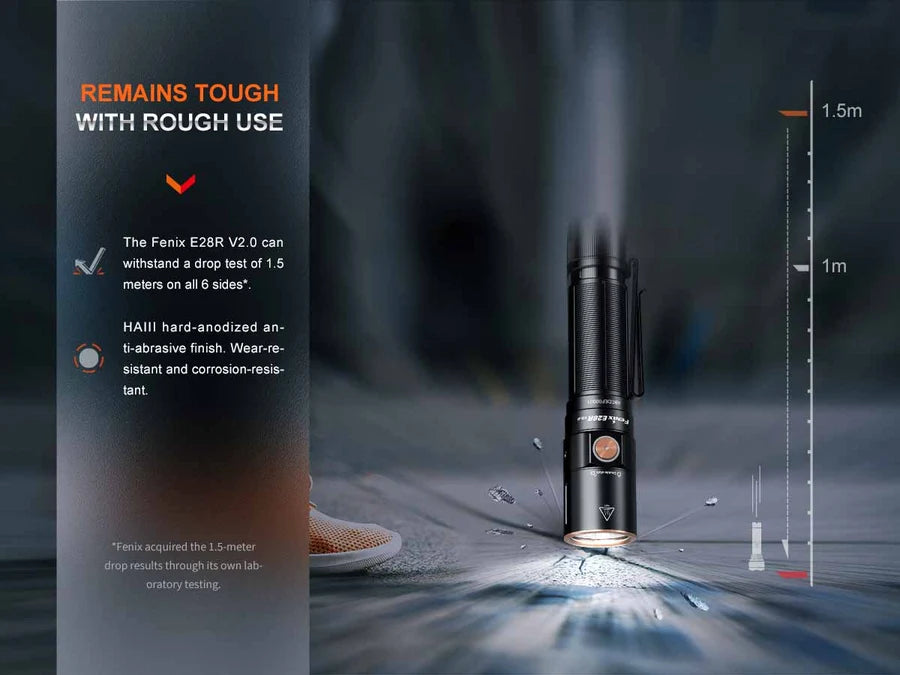 FENIX E28RV2 RECHARGEABLE EDC FLASHLIGHT
