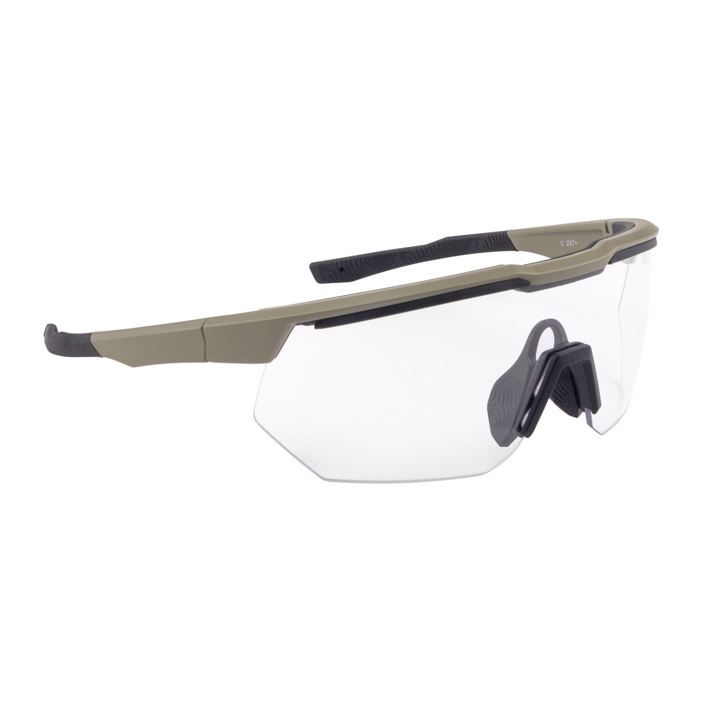 CrossFire SWAZE 49211 safety glasses, tan frame, clear anti-fog lens