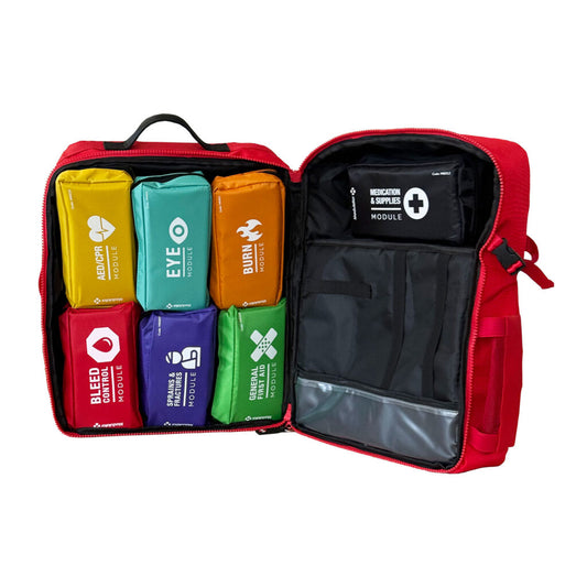 Surefill Modulator Trauma Backpack, Standard, ANSI Class B, First Aid Kit + AED Pouch, Adjustable Shoulder Straps