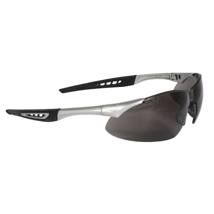 Radians RK6-21 Rock Safety Glasses, Silver Frame, Smoke Anti-Fog Lens Pack of 12