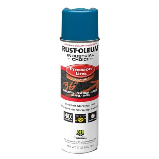 Rust-Oleum Industrial Choice M1600 203022V APWA Caution Blue inverted marking paint