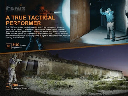Fenix TK16 V2.0 Dual Tail Switch Flashlight