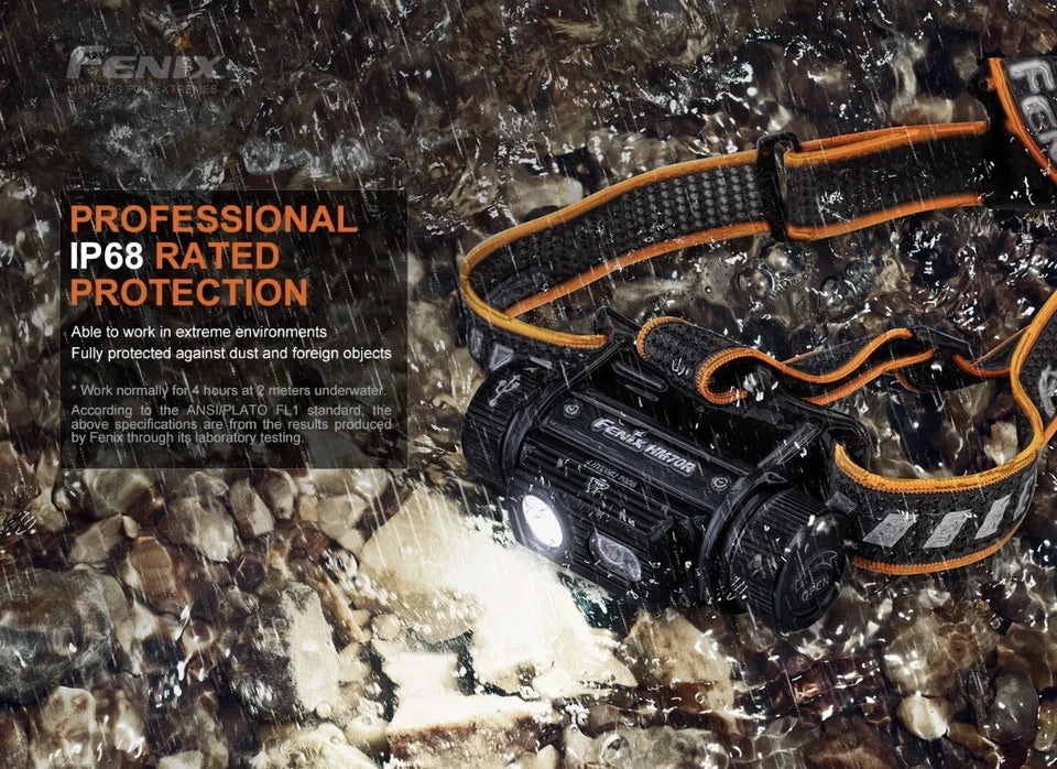 Fenix HM70R 1600 Lumen USB-C Rechargeable Headlamp with Red LED