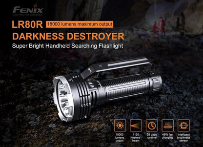 Fenix LR80R 18000 Lumen Super Bright Rechargeable Flashlight