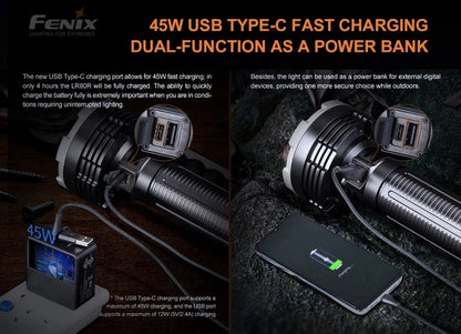 Fenix LR80R 18000 Lumen Super Bright Rechargeable Flashlight