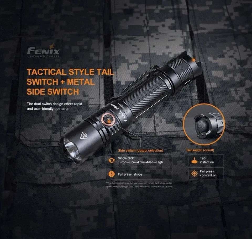 Fenix Flashlight PD35 Version 3.0 Rechargeable LED Flashlight (Black)