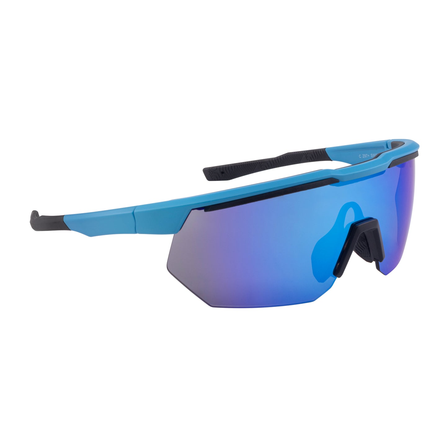 CrossFire SWAZE 4988 safety glasses, matte blue frame, mirror lens